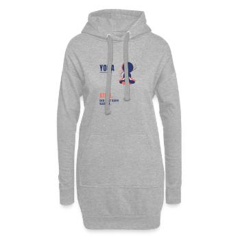 Yoga Atme Der Rest Kann Warten Yogalehrerin - Hoodie-Kleid - Grau meliert - Vorne