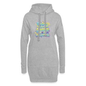 Entspannen Sie Sich, Wir Sind Alle Verrückt - Hoodie-Kleid - Grau meliert - Vorne