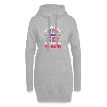Norway Vacation Norge Fjords Travel Scandinavian - Hoodie-Kleid - Grau meliert - Vorne