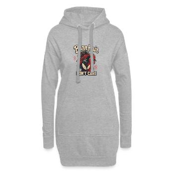 Scheunenhaar-Huhn-Mama, Bauernleben Landleben Hu - Hoodie-Kleid - Grau meliert - Vorne