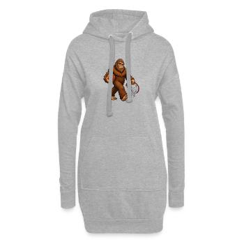 Basketball Bigfoot Sasquatch Lustiger Bigfoot - Hoodie-Kleid - Grau meliert - Vorne
