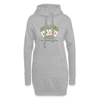 Mahjong-Spiel Sozialclub-Mahjong-Spieler - Hoodie-Kleid - Grau meliert - Vorne