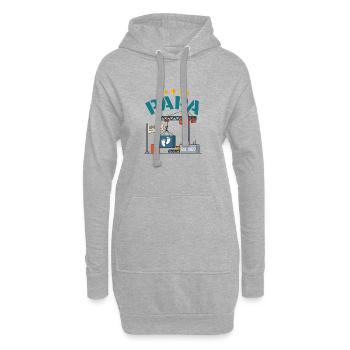 Future Daddy 2027 Beladen Baby-Bau - Hoodie-Kleid - Grau meliert - Vorne