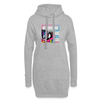 Gamer Gaming Cat Video Game - Hoodie-Kleid - Grau meliert - Vorne