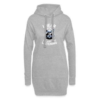Britisch Kurzhaar Sprüche Lustiges Katze Geschenk  - Hoodie-Kleid - Grau meliert - Vorne