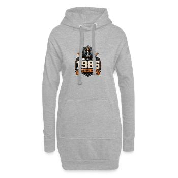 1986 Birthday Humor gebaut in 1986 Originalteile - Hoodie-Kleid - Grau meliert - Vorne