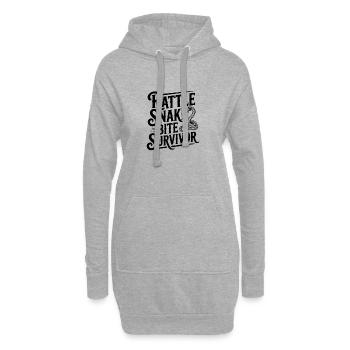 Überlebender des Klapperschlangenbisses - Hoodie-Kleid - Grau meliert - Vorne
