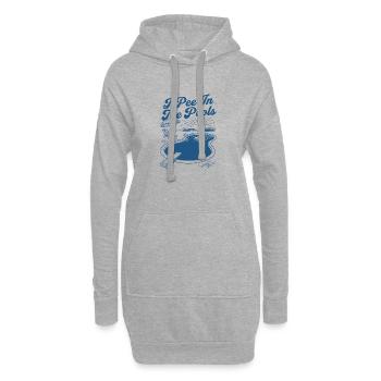 Poolrand-Sonnenuntergangs-Mischief - Hoodie-Kleid - Grau meliert - Vorne