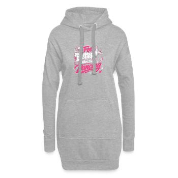 I Feel Better When Im Dancing Tanzliebe Tanzmusik - Hoodie-Kleid - Grau meliert - Vorne