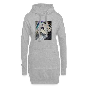 Fiery - Hoodie Dress - heather grey - Front