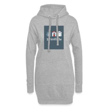 Strandliebe – Küstenposter Minimalistisch - Hoodie-Kleid - Grau meliert - Vorne