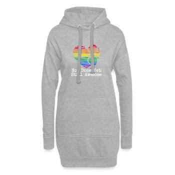 Semi Colon Still Awesome Semicolon - Hoodie-Kleid - Grau meliert - Vorne
