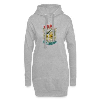 Papa The Man The Myth The Legend Retro - Hoodie Dress - heather grey - Front