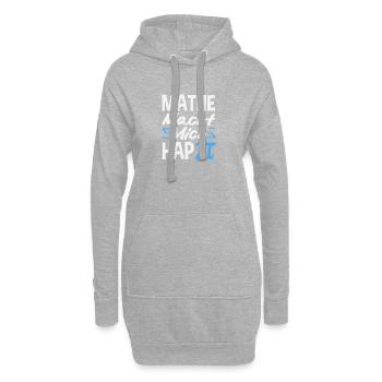 Mathe Macht Mich Glücklich - Hoodie-Kleid - Grau meliert - Vorne