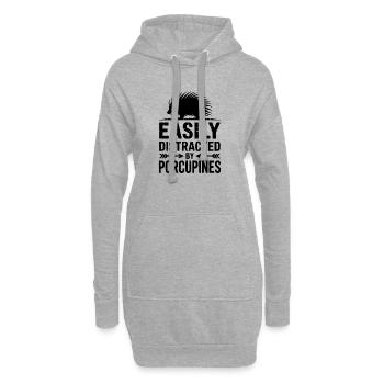 Stachelschweine Sprüche Stachelschweine Geschenk - Hoodie-Kleid - Grau meliert - Vorne