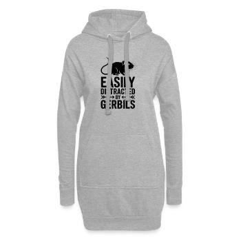 Mongolische Rennratte Sprüche Rennmaus Geschenk - Hoodie-Kleid - Grau meliert - Vorne