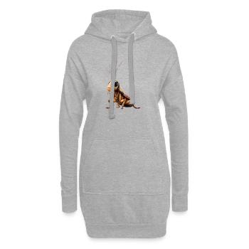 Kakerlake Küchenschabe Insekten Schabe Kakerlaken - Hoodie-Kleid - Grau meliert - Vorne