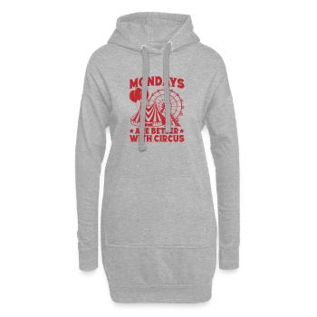 Circus Mondays Are Better With Circus Performer - Hoodie-Kleid - Grau meliert - Vorne