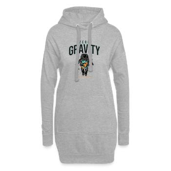 Zero Gravity Astronaut Erde Weltraum - Hoodie-Kleid - Grau meliert - Vorne