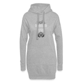Gemisch Motorrad Bier 1:50 - Hoodie-Kleid - Grau meliert - Vorne