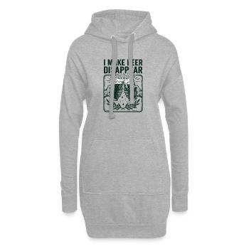 I Make Beer Disappear Craft Beer - Hoodie-Kleid - Grau meliert - Vorne