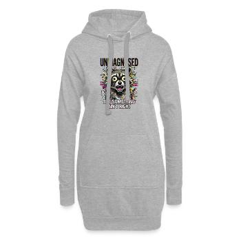Undiagnosed But Something Ain't Right - Hoodie-Kleid - Grau meliert - Vorne
