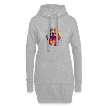 Watercolor Irish Setter - Red Setter Dog Mom Dad - Hoodie Dress - heather grey - Front