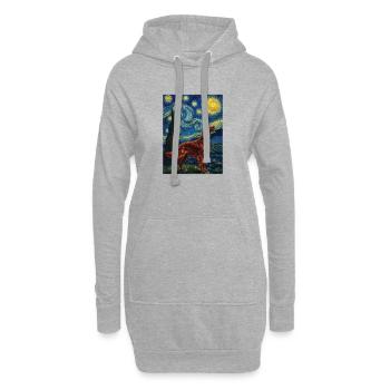 Irish Setter Starry Night - Red Setter Dog Mom Dad - Hoodie Dress - heather grey - Front