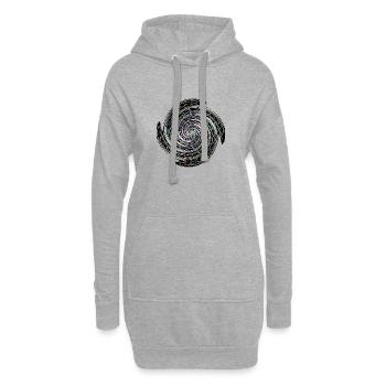 Neon Spiral Color Swirl - Hoodie Dress - heather grey - Front