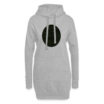Mossy circle design - Hoodie Dress - heather grey - Front
