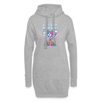 All My Troubles Are Soap Bubbles - Hoodie Dress - heather grey - Front