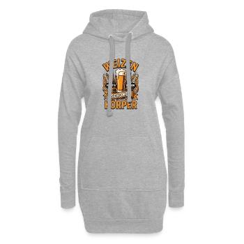 Weizen Formte Diesen Schönen Körper - Hoodie-Kleid - Grau meliert - Vorne