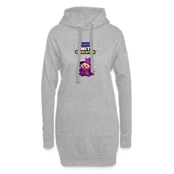 Zwiebel Magie Mit Schichten Zauber Spruch Humor - Hoodie-Kleid - Grau meliert - Vorne