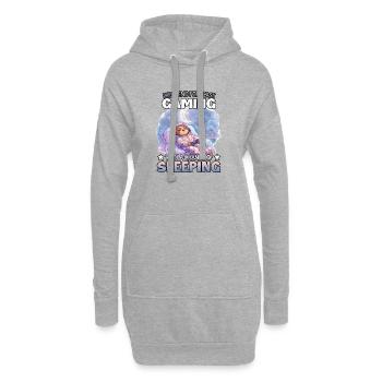 Weekend Gaming Sleep Mode Sloth - Hoodie Dress - heather grey - Front