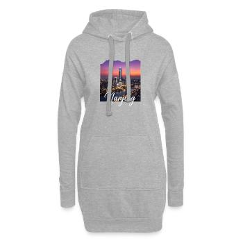 Nanjing Skyline Sunset - Hoodie Dress - heather grey - Front