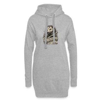 Undiagnosed But Something Ain't Right - Hoodie-Kleid - Grau meliert - Vorne
