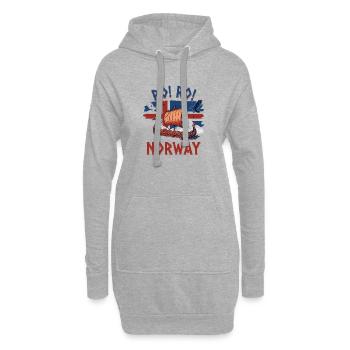 Voilier Vikingrausch Norvège - Sweat-shirt à capuche long Femme - gris chiné - Devant