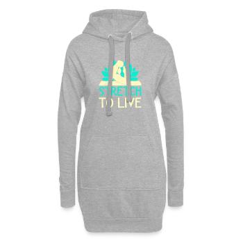 Yoga Stretch To Live Drôle de yoga - Sweat-shirt à capuche long Femme - gris chiné - Devant