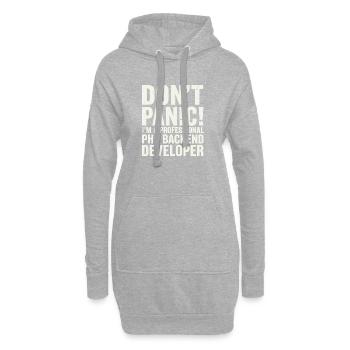 Don't Panic I'm A Professional PHP Backend - Hoodie Dress - heather grey - Front