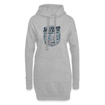 Switzerland of the Arctic Pangnirtung Nunavut - Hoodie Dress - heather grey - Front