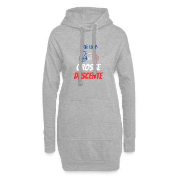 J'ai une Grosse Descente Cycliste France - Sweat-shirt à capuche long Femme - gris chiné - Devant