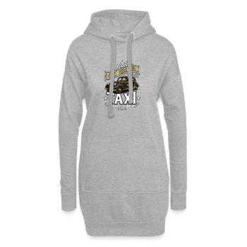Meilleur Taxi Du Monde Chauffeur Humour - Sweat-shirt à capuche long Femme - gris chiné - Devant