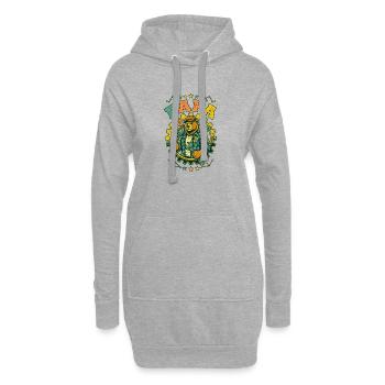 Future Dad 2026 Retro DIY Bear - Hoodie Dress - heather grey - Front