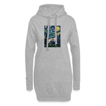 English Pointer Starry Night - Dog Dad Bird Dog - Hoodie Dress - heather grey - Front