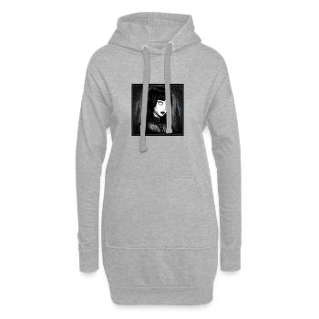 Goth dans le brouillard - Sweat-shirt à capuche long Femme - gris chiné - Devant
