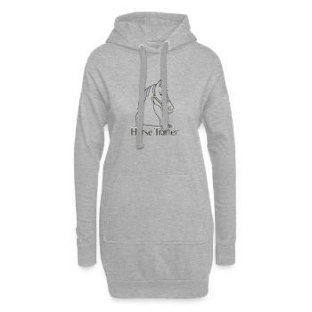 Entraîneur de chevaux Équestre Identité minimale Lif - Sweat-shirt à capuche long Femme - gris chiné - Devant