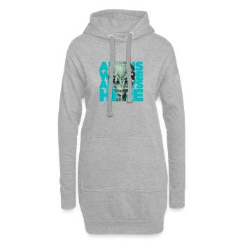 Les extraterrestres étaient toujours présents : des visiteurs extraterrestres - Sweat-shirt à capuche long Femme - gris chiné - Devant