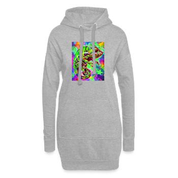 chameleon - Hoodie Dress - heather grey - Front