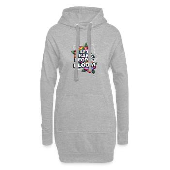 Fleurir de la fierté trans - Sweat-shirt à capuche long Femme - gris chiné - Devant