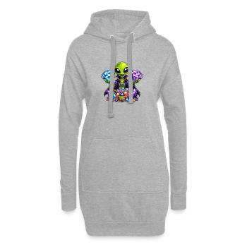 Mage du trésor extraterrestre - Sweat-shirt à capuche long Femme - gris chiné - Devant